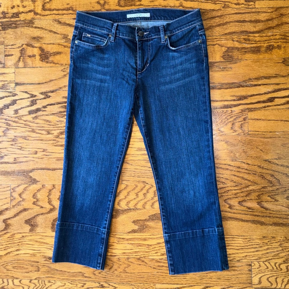 Joe's Jeans Socialite Capri Dark Wash Stretch Mid Rise Cropped Denim Women SZ 30